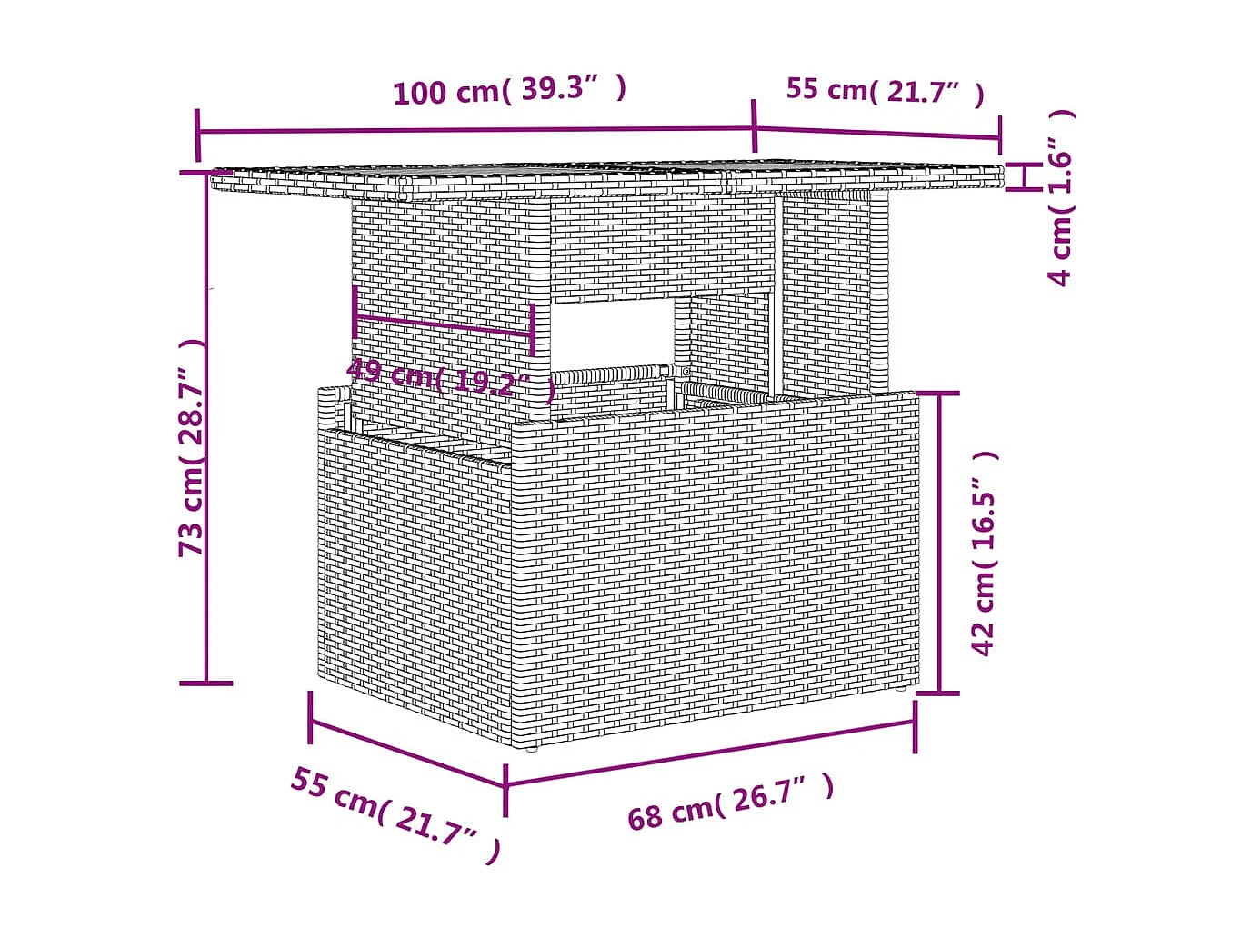 6-tlg. Garten-Sofagarnitur mit Kissen Hellgrau Poly Rattan