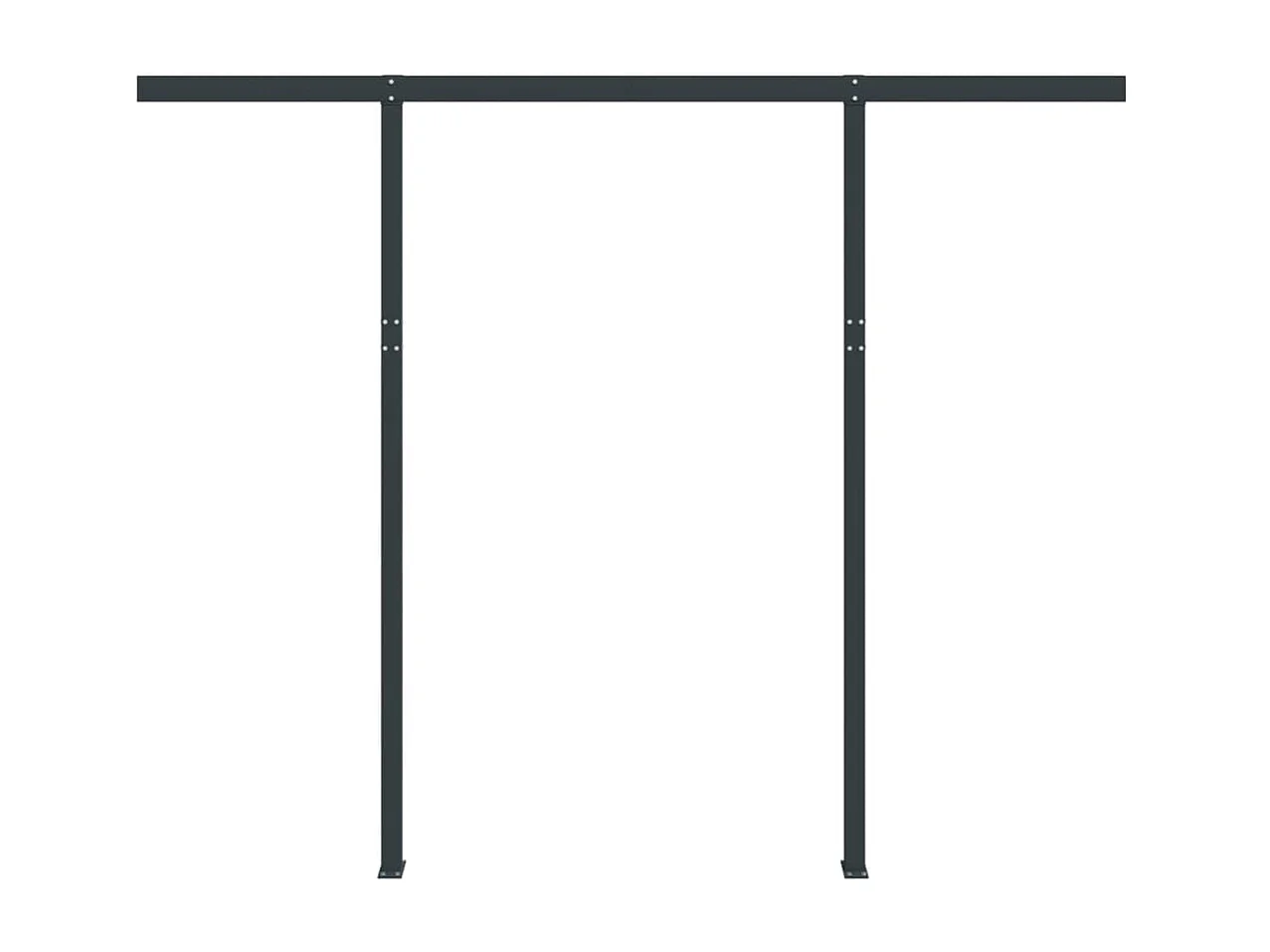 Jeu de poteaux d'auvent anthracite 300x245 cm fer