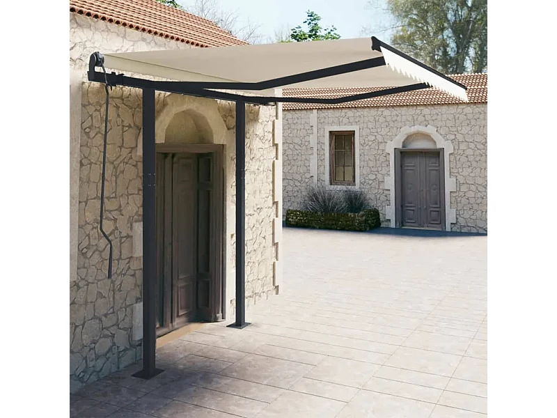 Set Pali per Tenda da Sole Antracite 300x245 cm Ferro