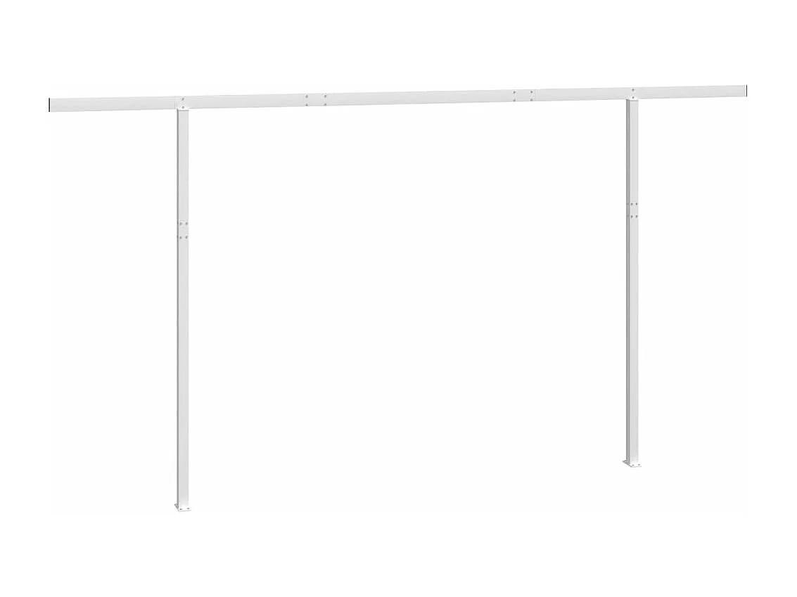 Set Pali per Tenda da Sole Bianco 450x245 cm Ferro