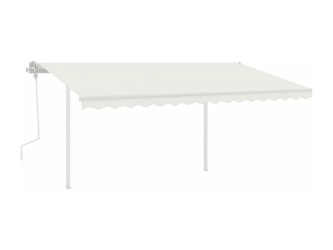 Set Pali per Tenda da Sole Bianco 450x245 cm Ferro