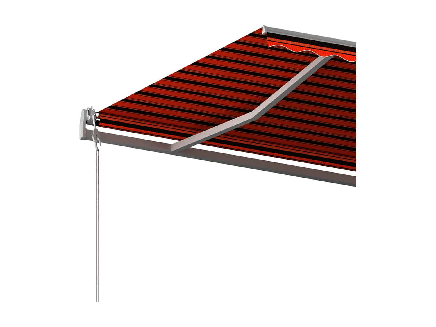 Markise Manuell Einziehbar mit Pfosten 6x3,5 m Orange Braun