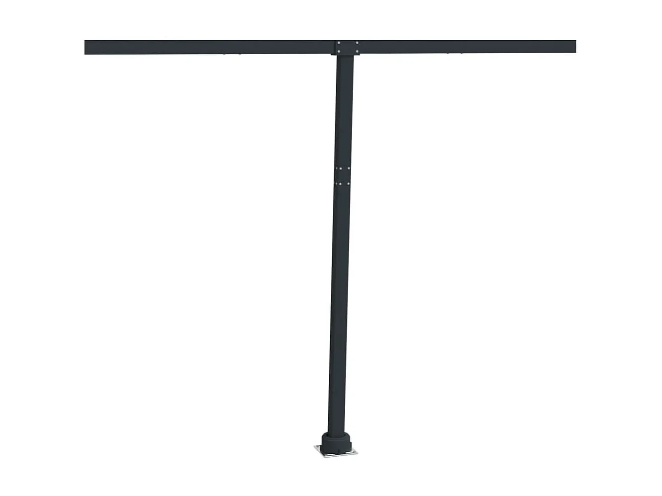 Jeu de poteaux d'auvent anthracite 300x245 cm fer