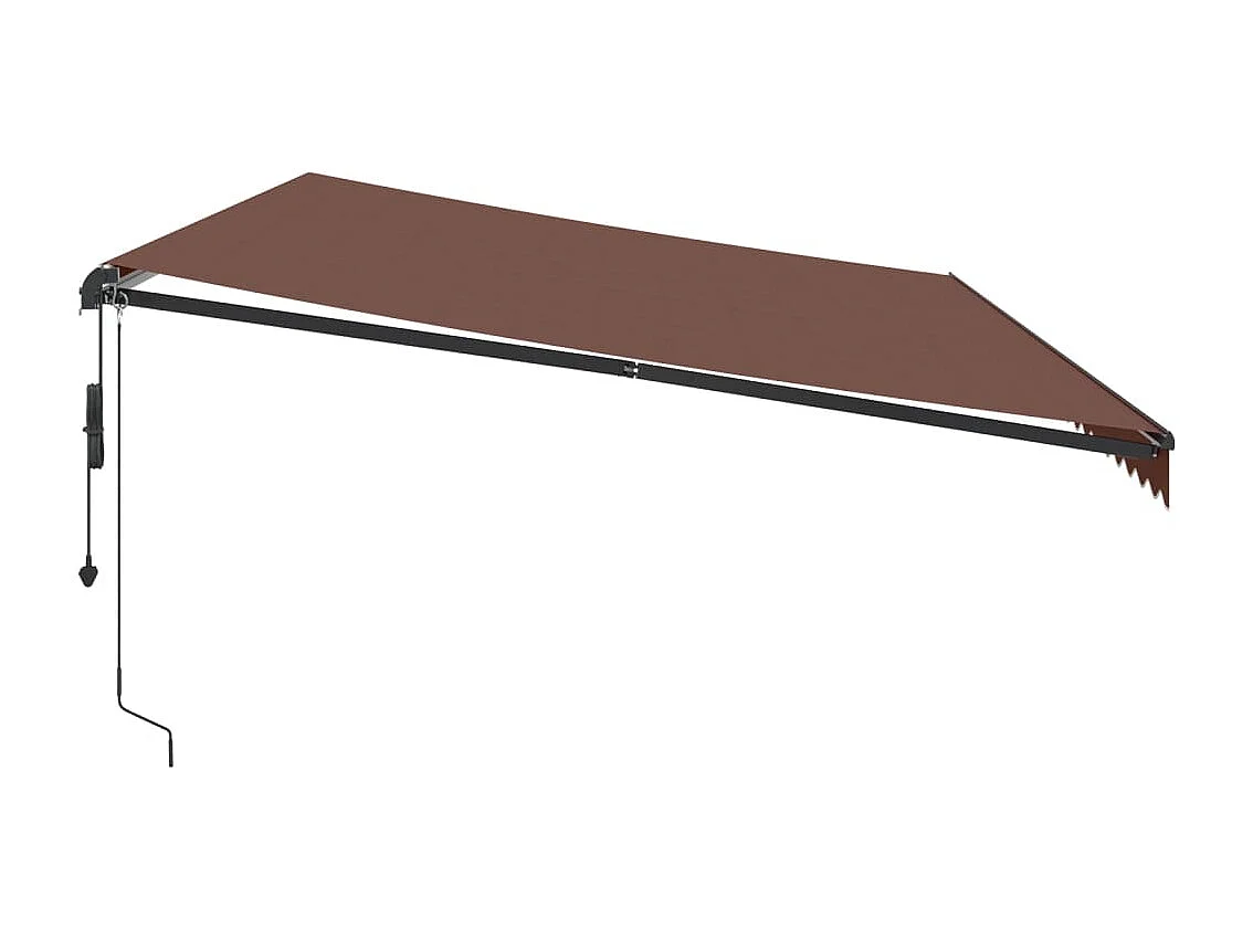 Auvent rétractable automatique marron 600x350 cm