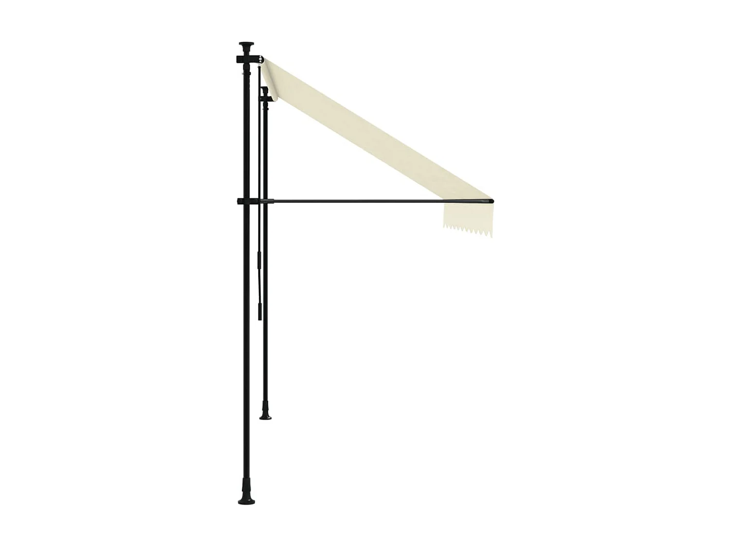 Tenda da Sole Retrattile Crema 250x150 cm in Tessuto e Acciaio