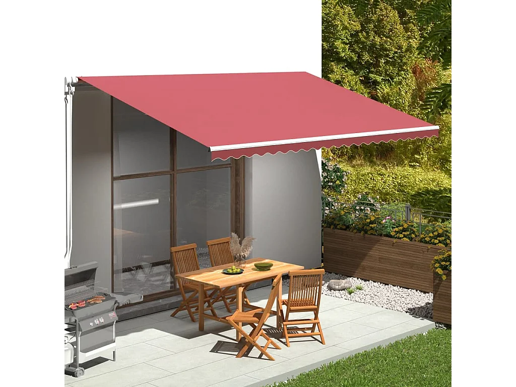 Tessuto di Ricambio per Tenda da Sole Rosso Borgogna 5x3 m