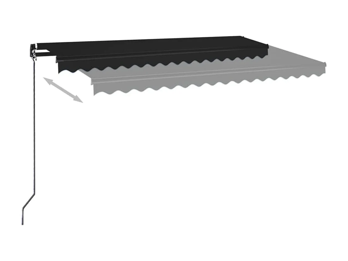 Tenda da Sole Retrattile Manuale 450x350 cm Antracite