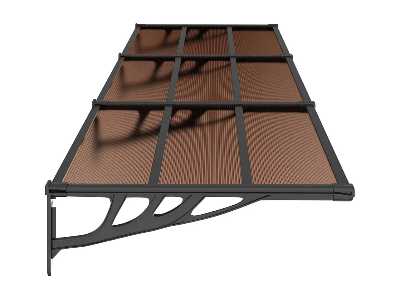 Türvordach Schwarz 358,5x90 cm Polycarbonat