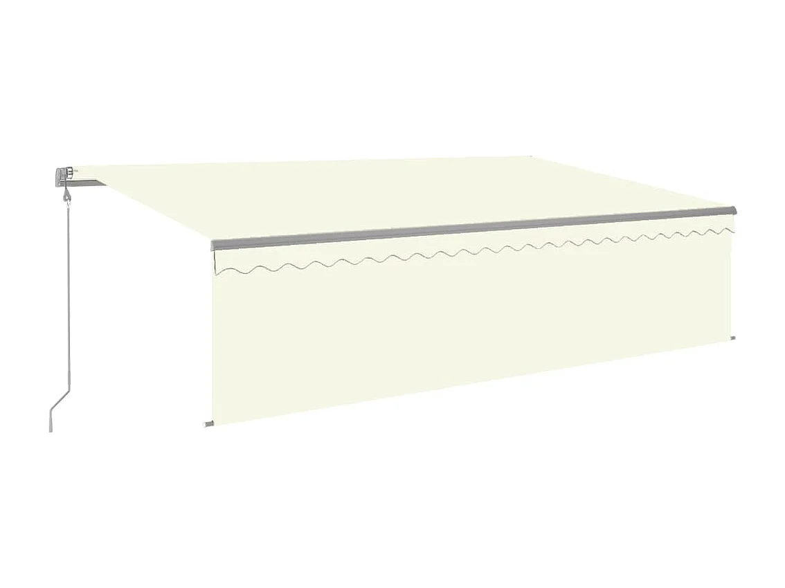 Toldo retrátil automático com estore 5x3 m cor creme