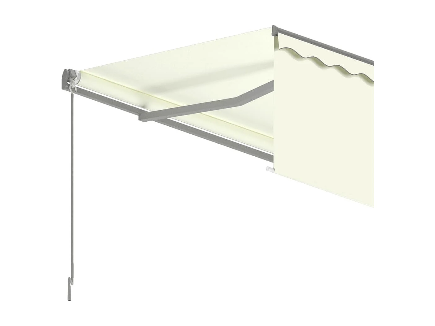 Toldo retrátil automático com estore 5x3 m cor creme