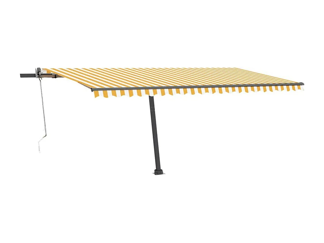 Tenda da Sole Autoportante Automatica 500x300 cm Gialla Bianca