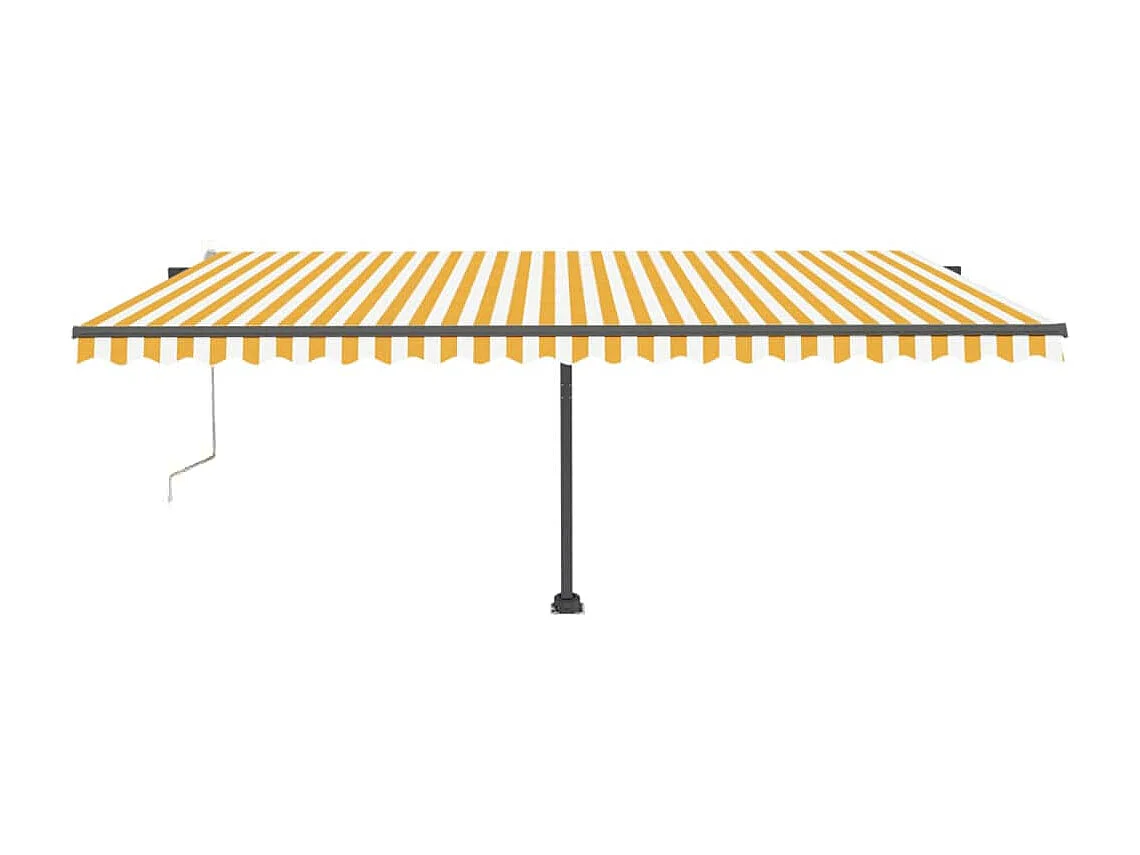 Tenda da Sole Autoportante Automatica 500x300 cm Gialla Bianca
