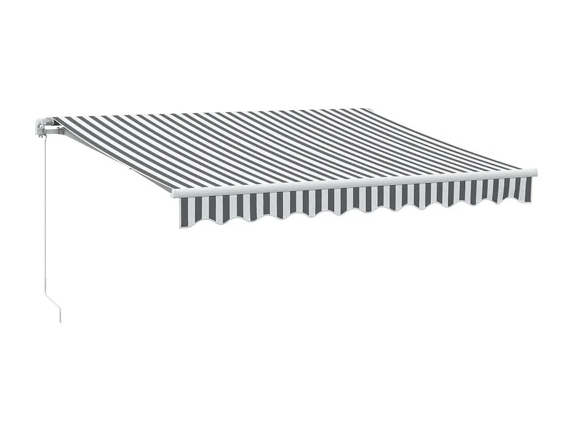 Auvent manuel rétractable anthracite et blanc 300x250 cm