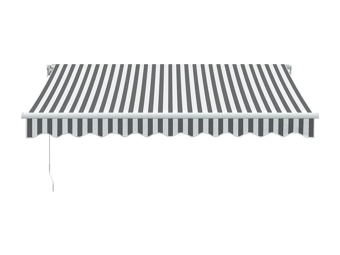 Auvent manuel rétractable anthracite et blanc 300x250 cm