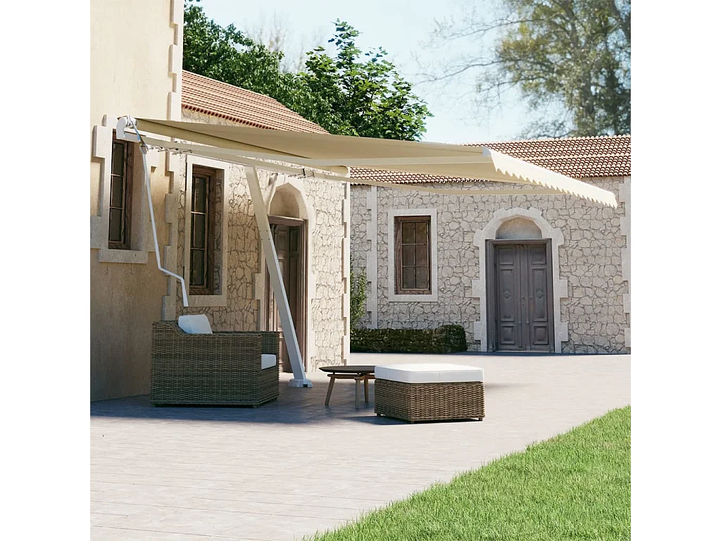 Tenda da Sole Automatica Autoportante 400x300 cm Crema