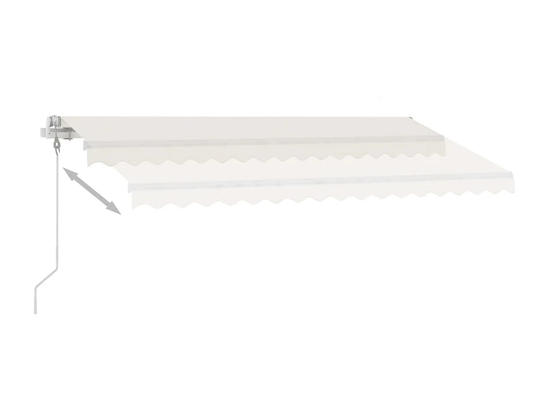 Luifel vrijstaand automatisch 400x300 cm crèmekleurig