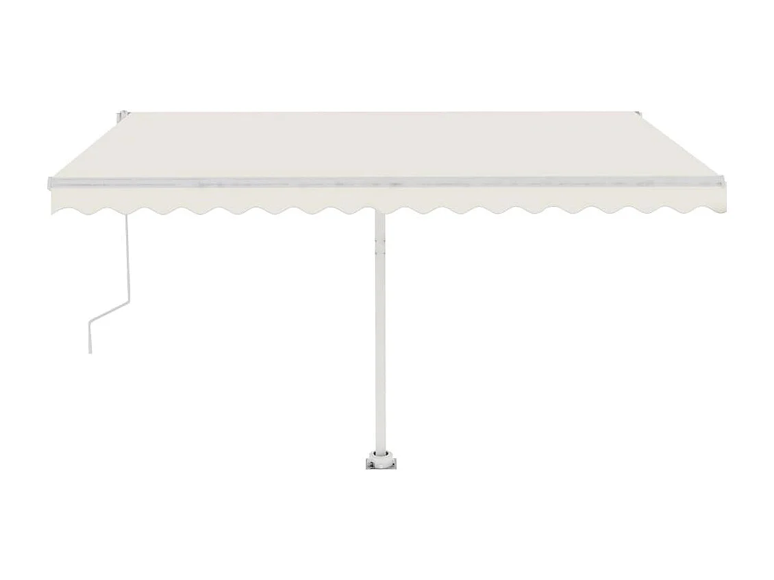 Luifel vrijstaand automatisch 400x300 cm crèmekleurig