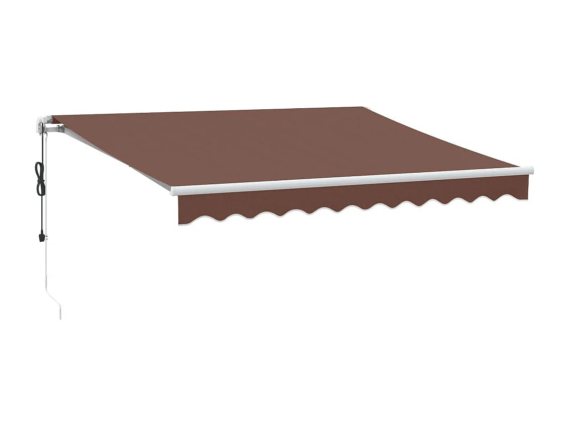 Auvent rétractable automatique avec LED marron 300x250 cm