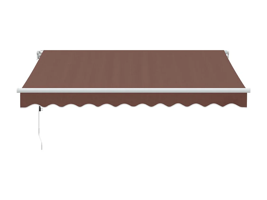 Auvent rétractable automatique avec LED marron 300x250 cm
