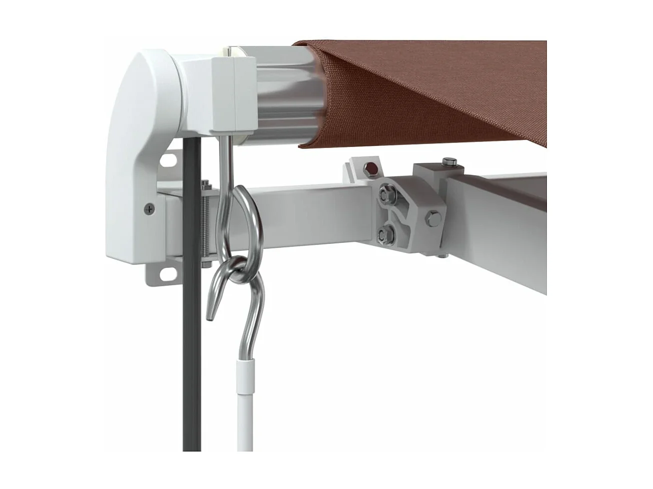 Auvent rétractable automatique avec LED marron 300x250 cm