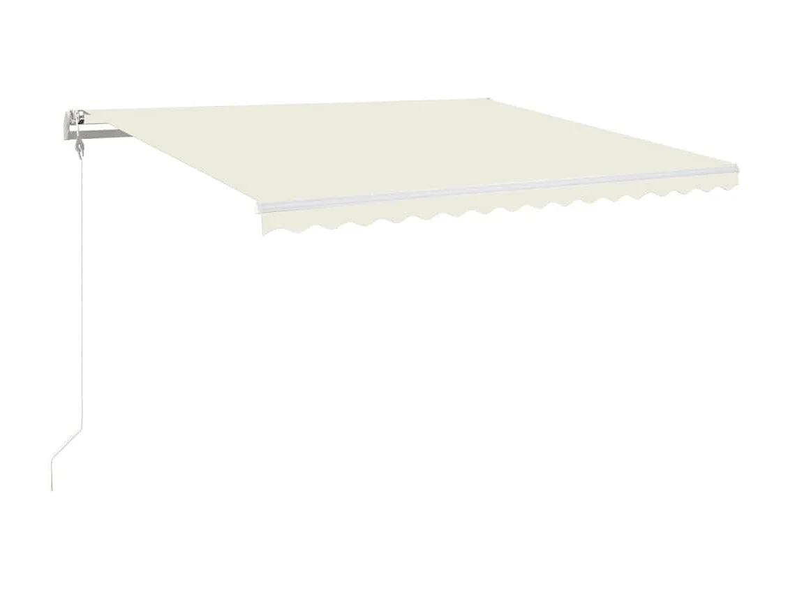 Tenda Automatica con Sensore Vento e LED 400x350 cm Crema