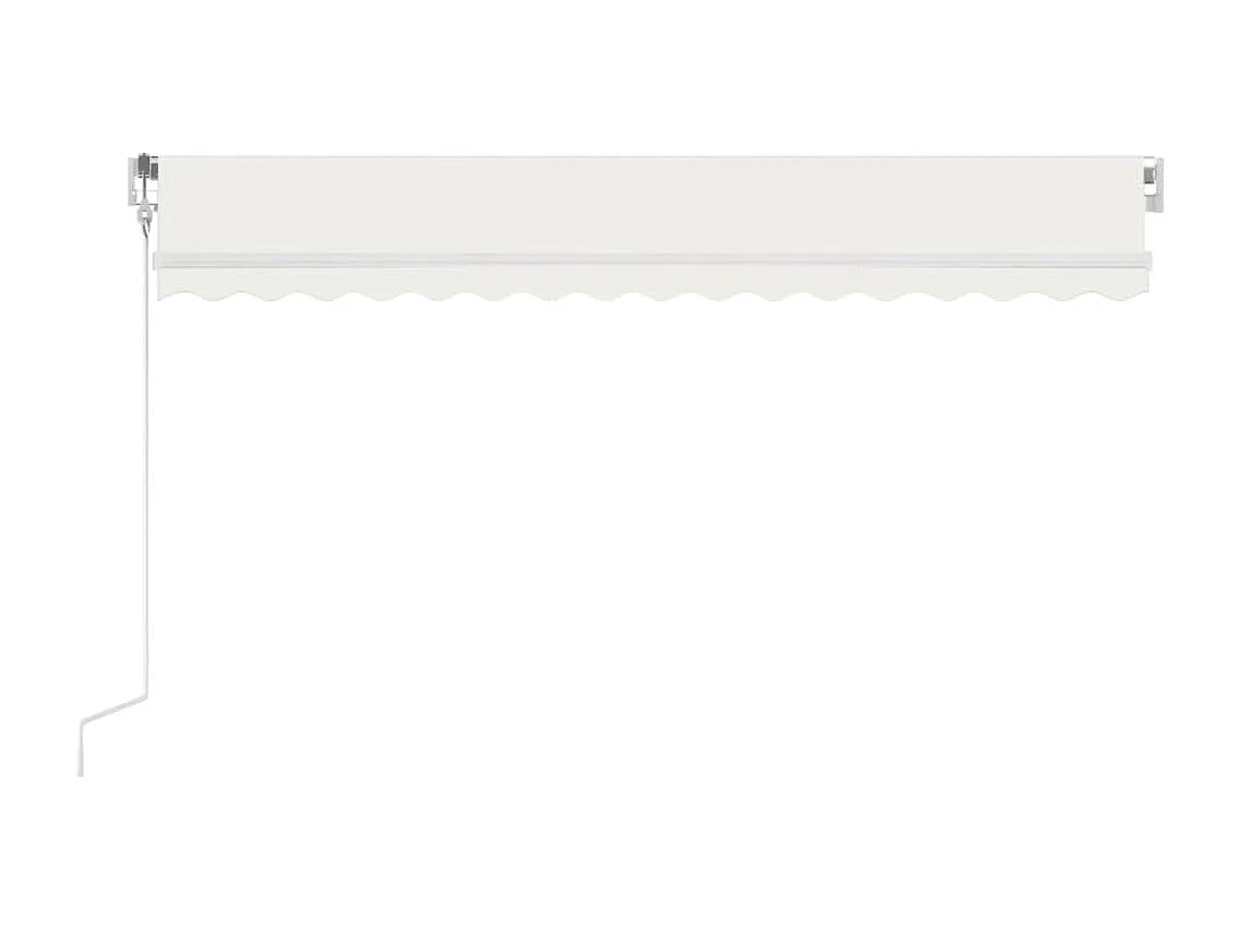 Tenda Automatica con Sensore Vento e LED 400x350 cm Crema