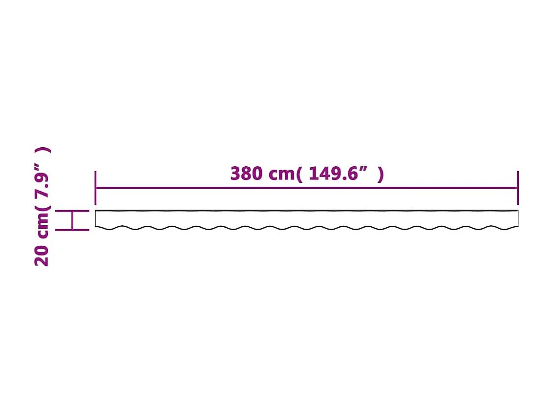 Tissu de remplacement de cantonnière d’auvent rayure bordeaux
