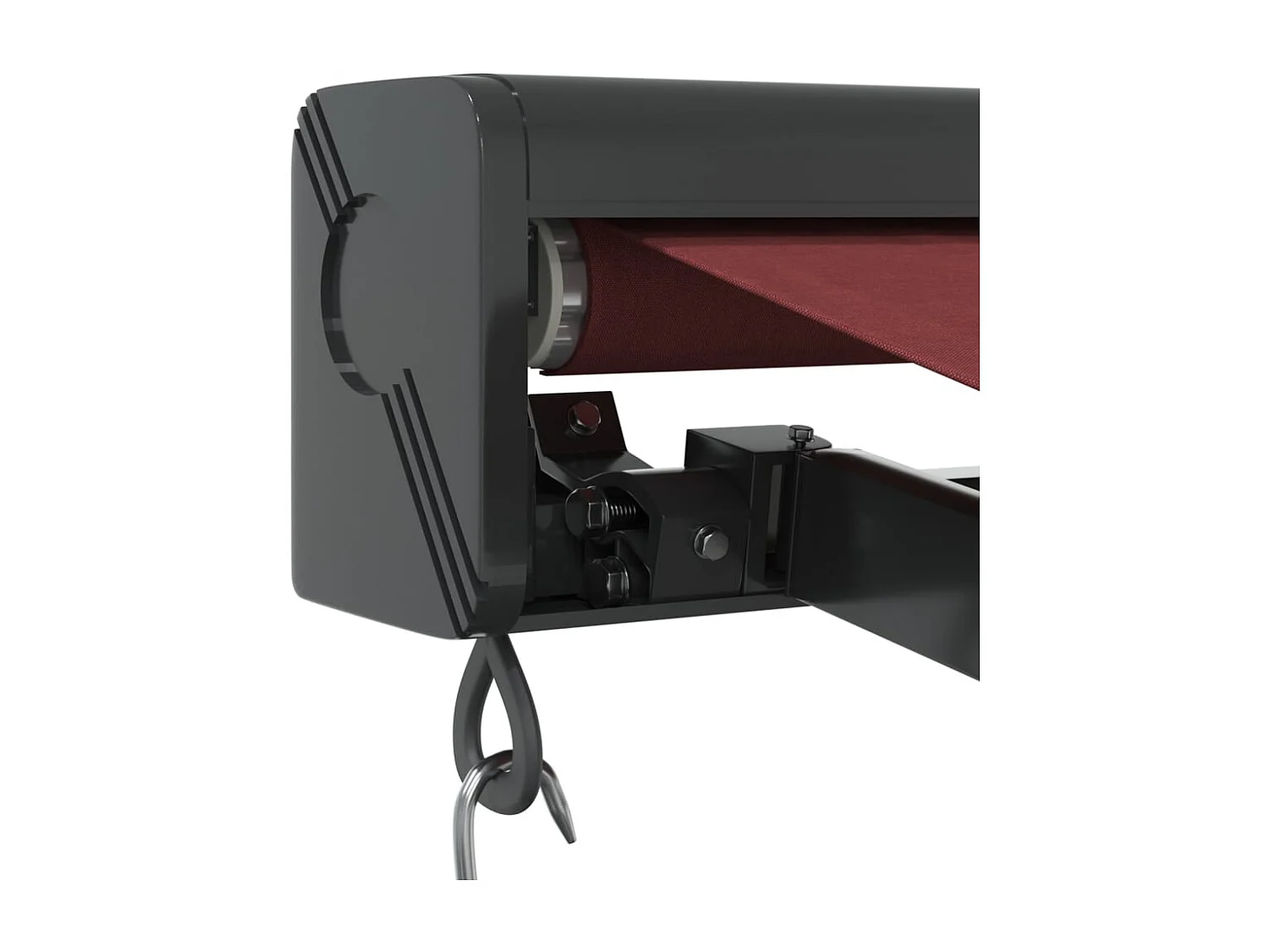 Toldo retrátil manual 400x300 cm bordô