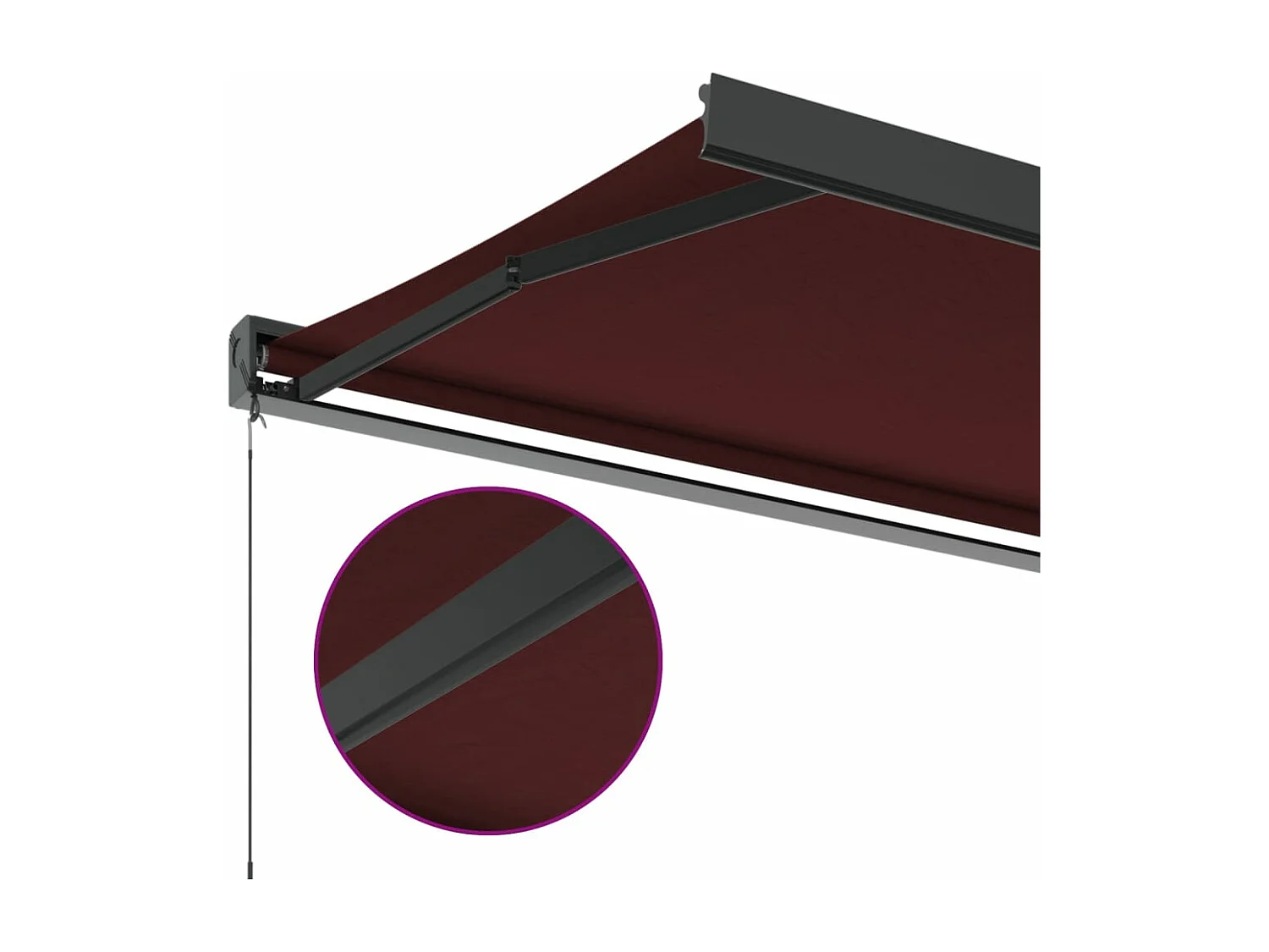 Toldo retrátil manual 400x300 cm bordô