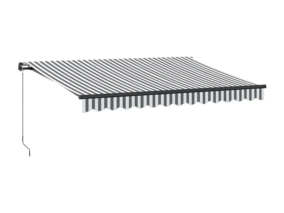Auvent manuel rétractable avec LED anthracite blanc 350x250 cm