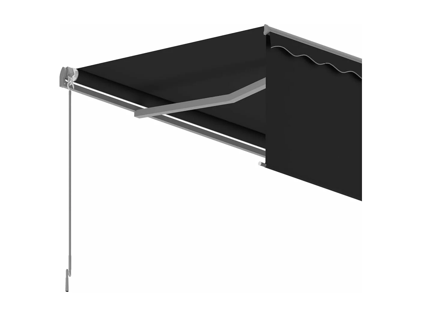 Tenda Sole Retrattile Manuale con Parasole 3,5x2,5 m Antracite