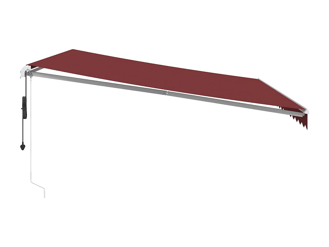 Auvent rétractable automatique bordeaux 450x350 cm