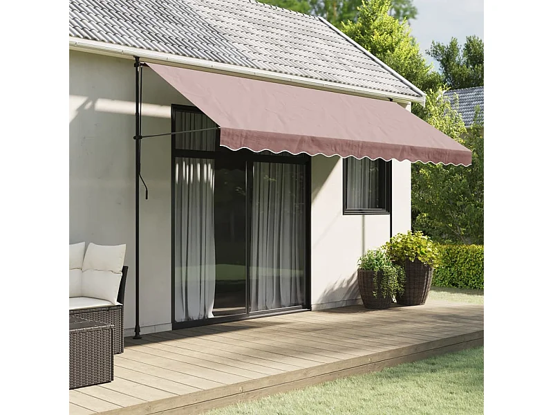 Vervangingsdoek voor luifelrok gestreept 4 m bruin