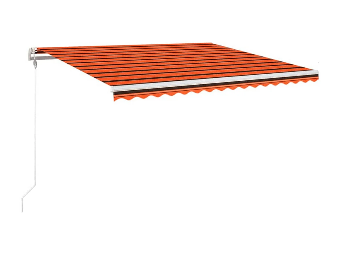 Auvent rétractable automatique 450x350 cm Orange et marron