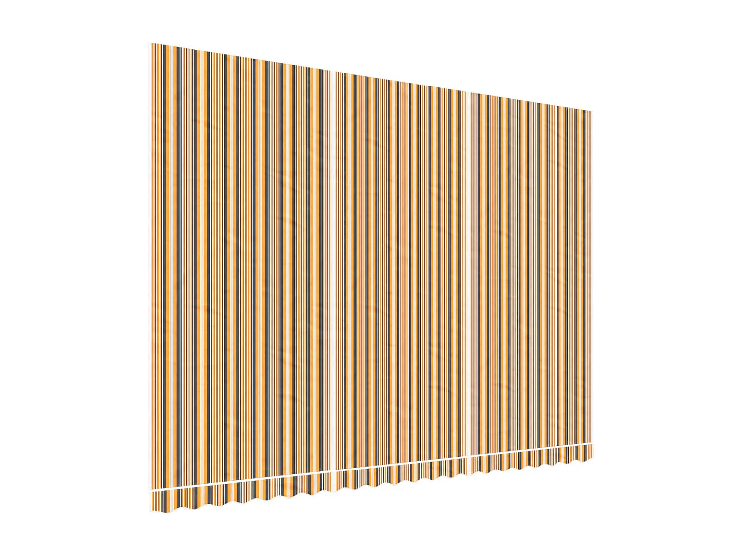 Tissu de remplacement pour auvent rayures multicolores 5x3,5 m