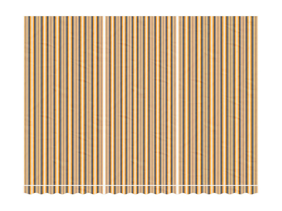 Tissu de remplacement pour auvent rayures multicolores 5x3,5 m