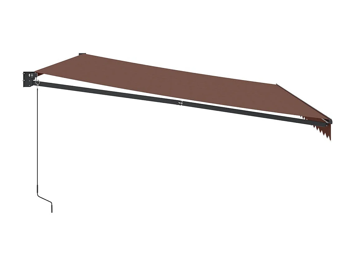 Auvent manuel rétractable marron 500x300 cm