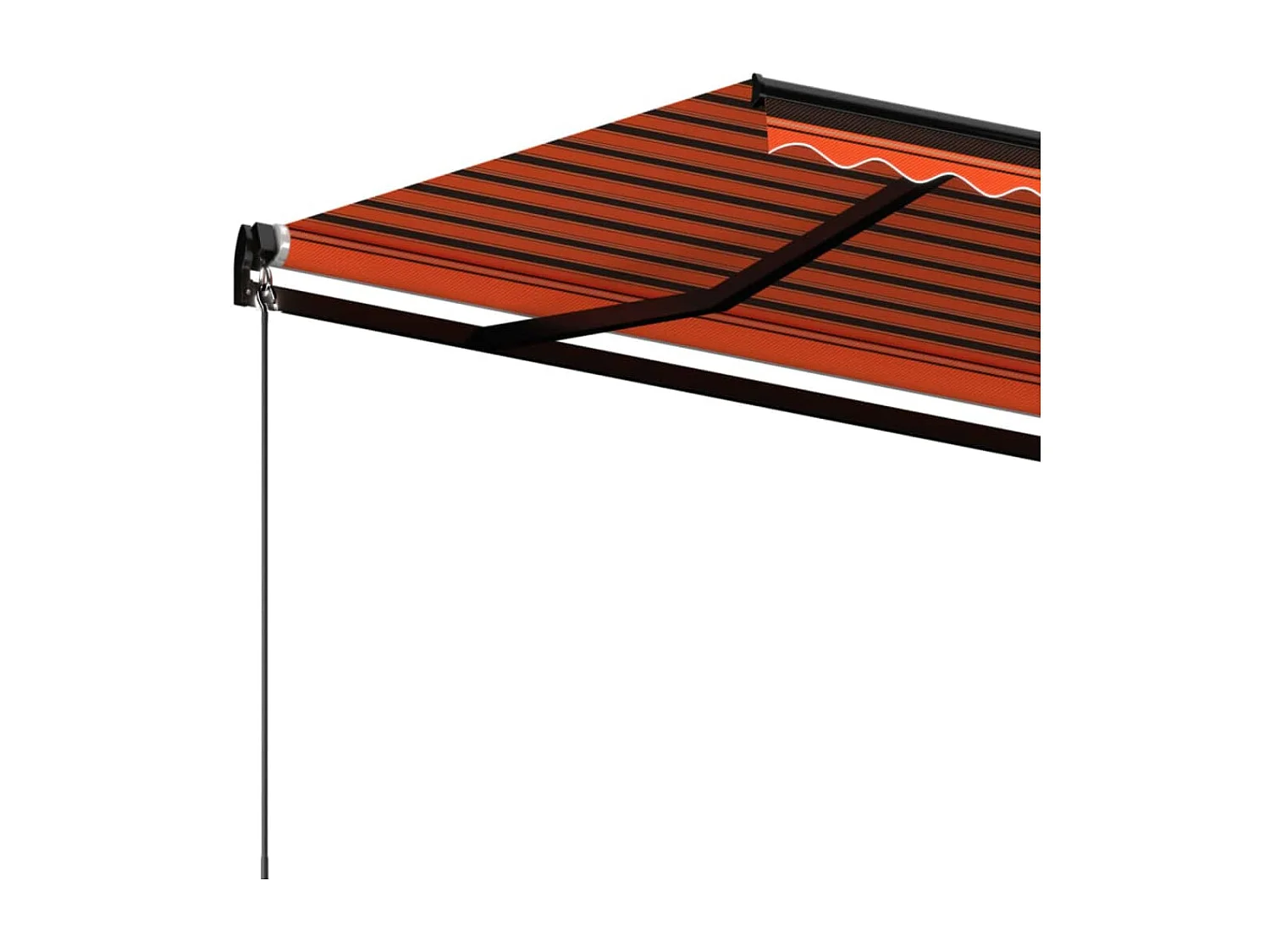 Auvent manuel rétractable 450x350 cm Orange et marron