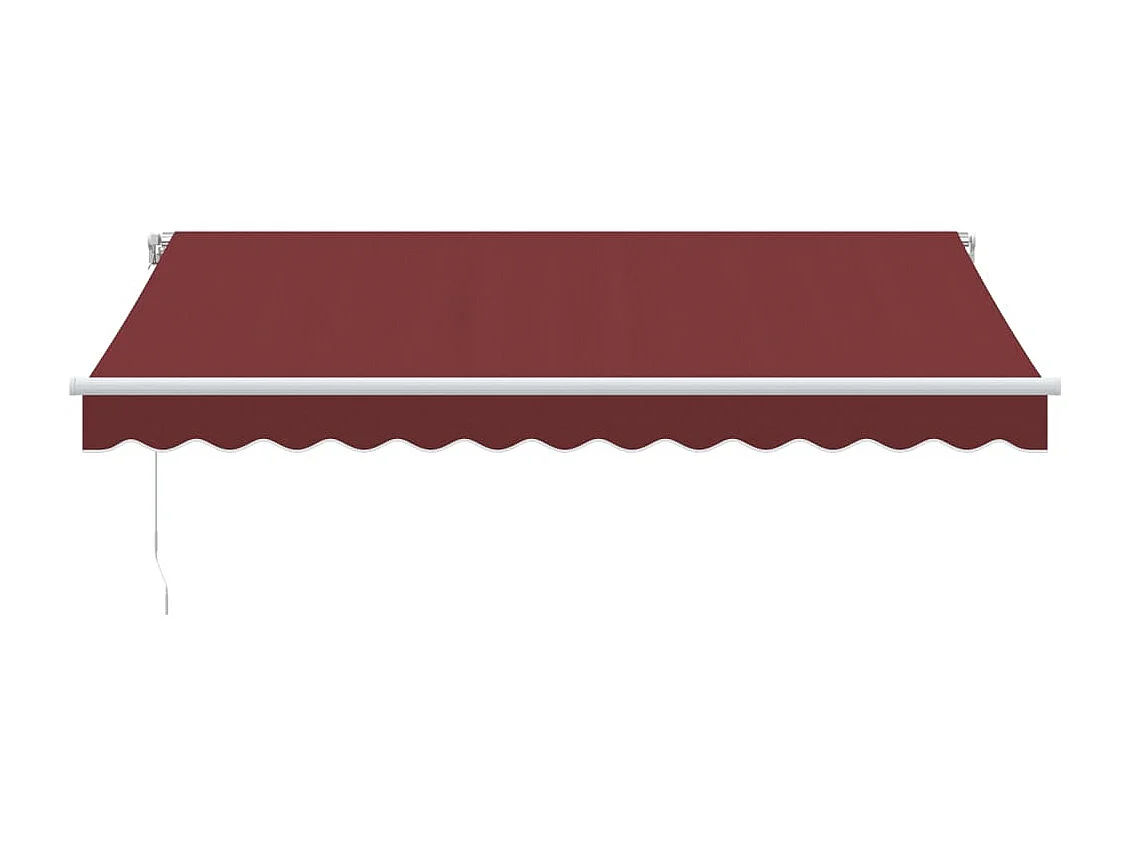 Toldo retráctil manual color burdeos 350x250 cm