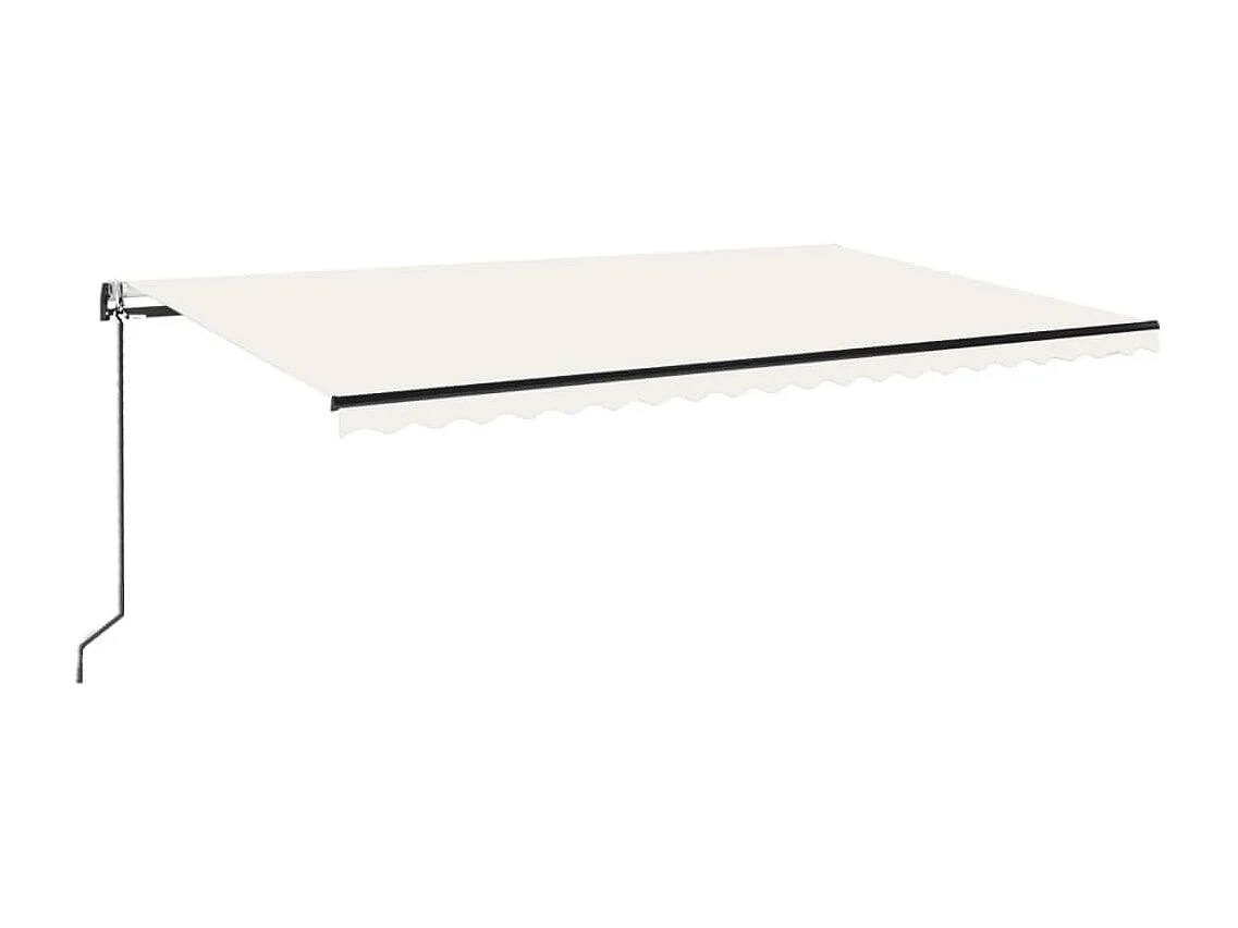 Auvent rétractable automatique 500x300 cm Crème