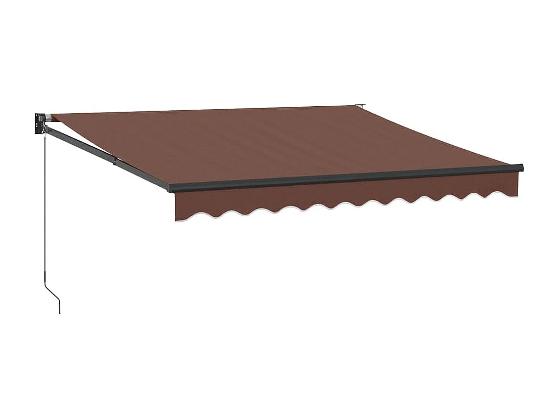 Toldo retráctil manual marrón 300x250 cm