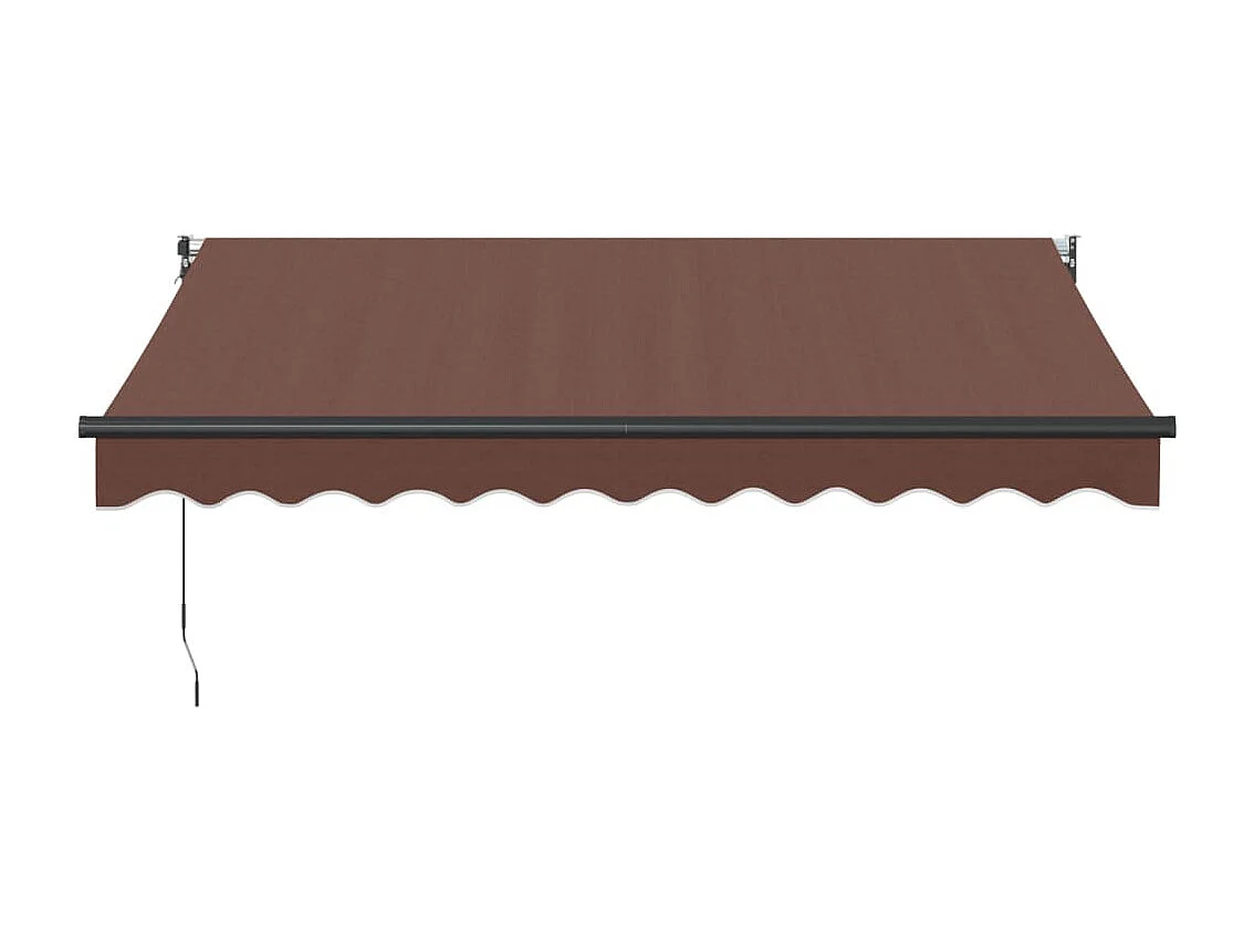 Toldo retráctil manual marrón 300x250 cm