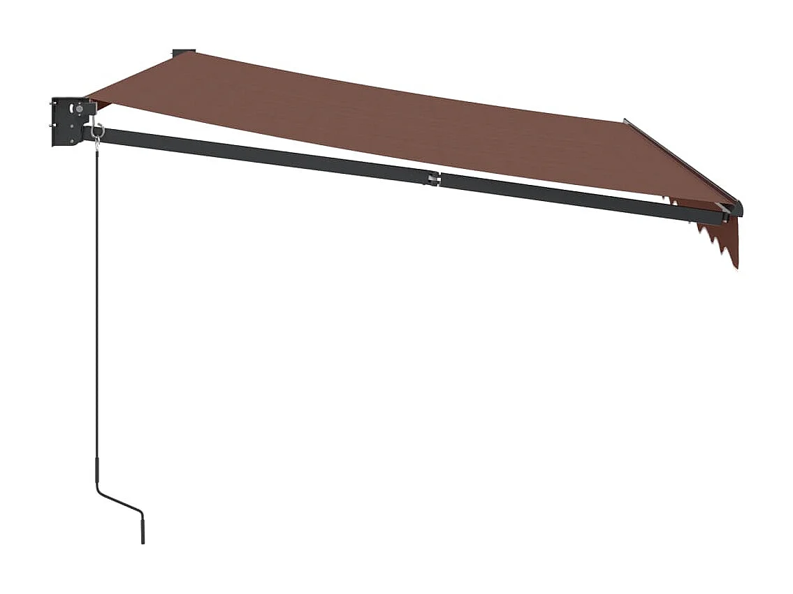 Toldo retráctil manual marrón 300x250 cm