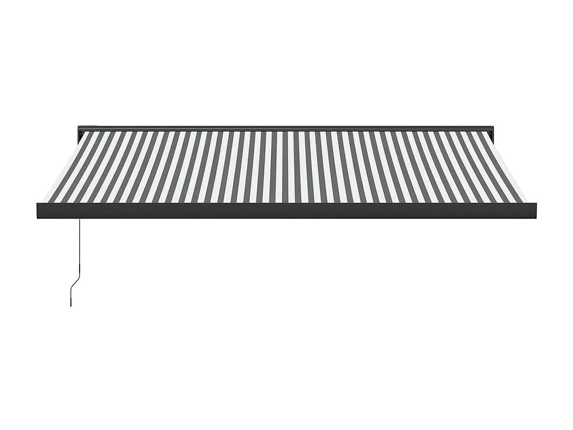 Tenda Retrattile Antracite e Bianca 4,5x3 m Tessuto e Alluminio