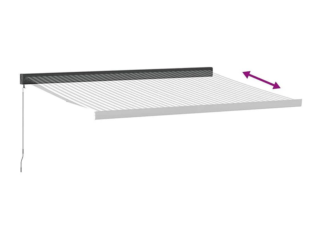 Tenda Retrattile Antracite e Bianca 4,5x3 m Tessuto e Alluminio