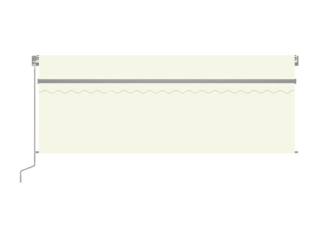 Markise Manuell Einziehbar mit Rollo 4,5x3 m Creme