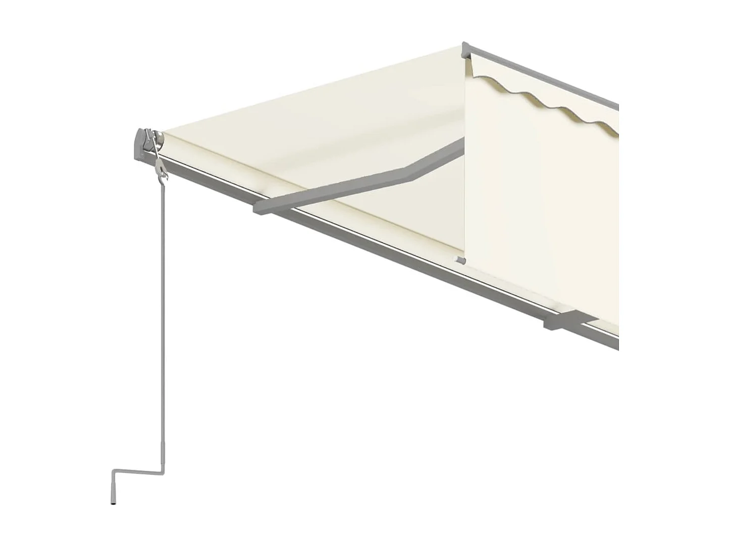 Markise Manuell Einziehbar mit Rollo 4,5x3 m Creme