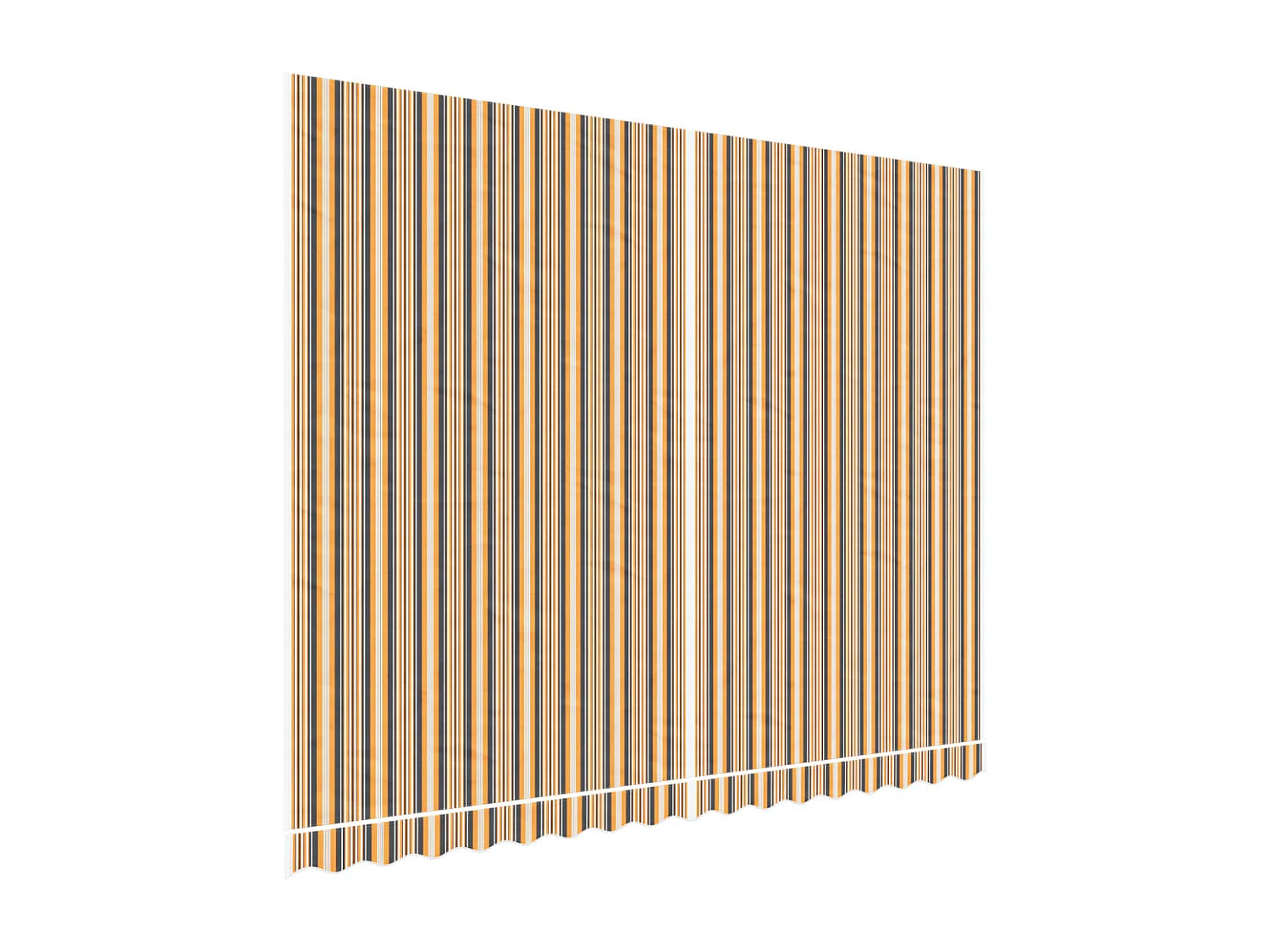 Tissu de remplacement pour auvent rayures multicolores 4x3 m