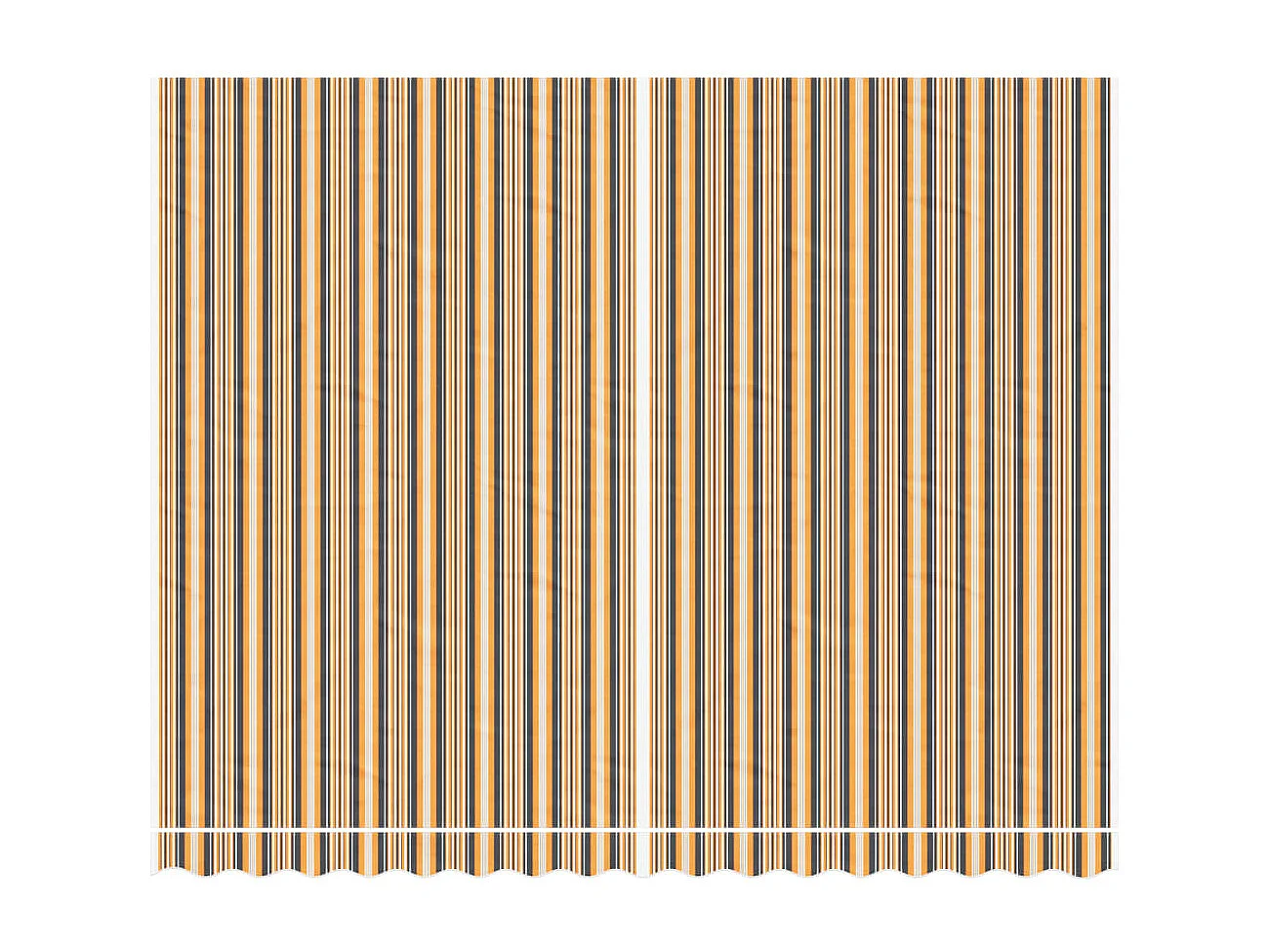 Tissu de remplacement pour auvent rayures multicolores 4x3 m