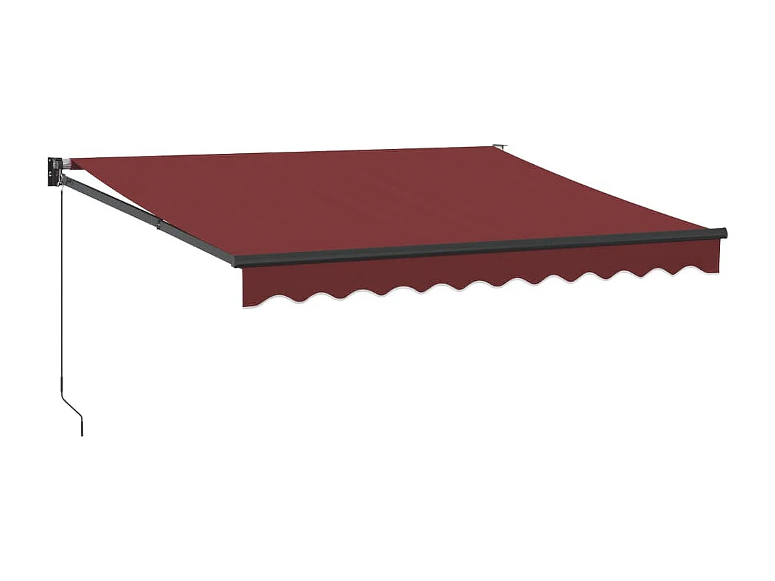 Auvent manuel rétractable bordeaux 300x250 cm